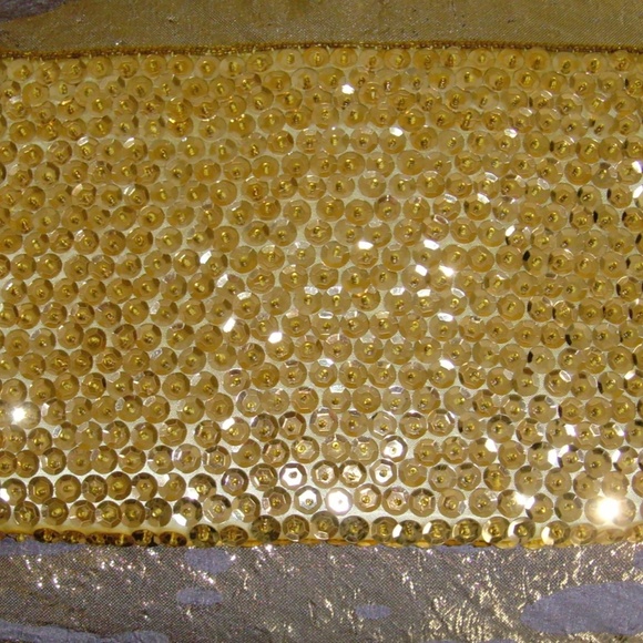 Gold-Tone Sequined Evening Bag - Picture 3 of 7